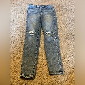American eagle acid wash super high rise jegging